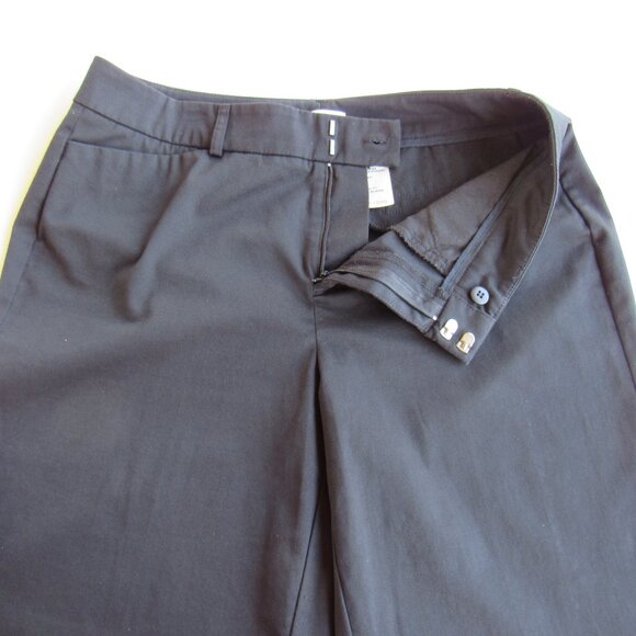 Dockers Womens Black Chino Metro Wide-Leg Trouser Pants Straight Fit Size 10Long - Picture 4 of 9